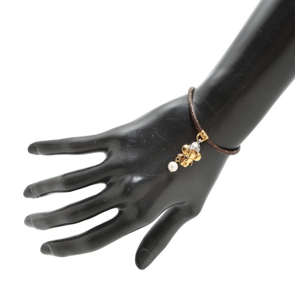 LOUIS VUITTON White Pearl Monogram Charm Bracelet - Picture 4 of 11